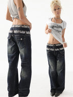 Double Waistband Jeans