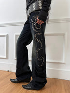Swirl Studded Jeans