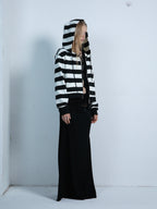 Striped Hoodie | Black & White
