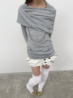 2 Ways to Wear Knit Top | Grey