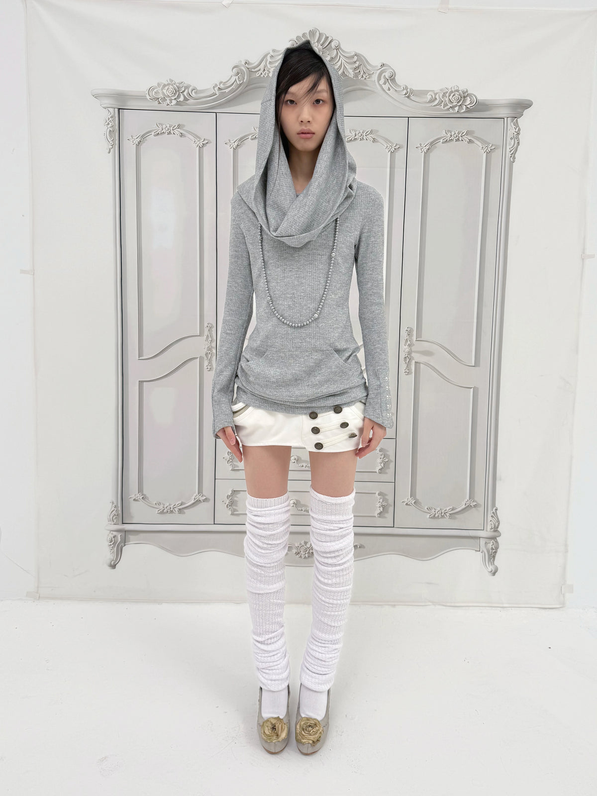 2 Ways to Wear Knit Top | Grey