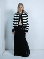 Striped Hoodie | Black & White