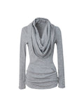 2 Ways to Wear Knit Top | Grey