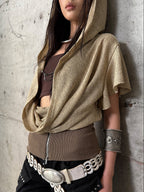 Hooded Batwing Top