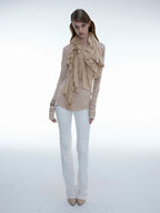 Studded Cuff Top | Sand