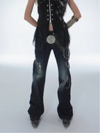 Swirl Studded Jeans