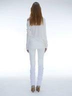 Baroque Slouch Top | White