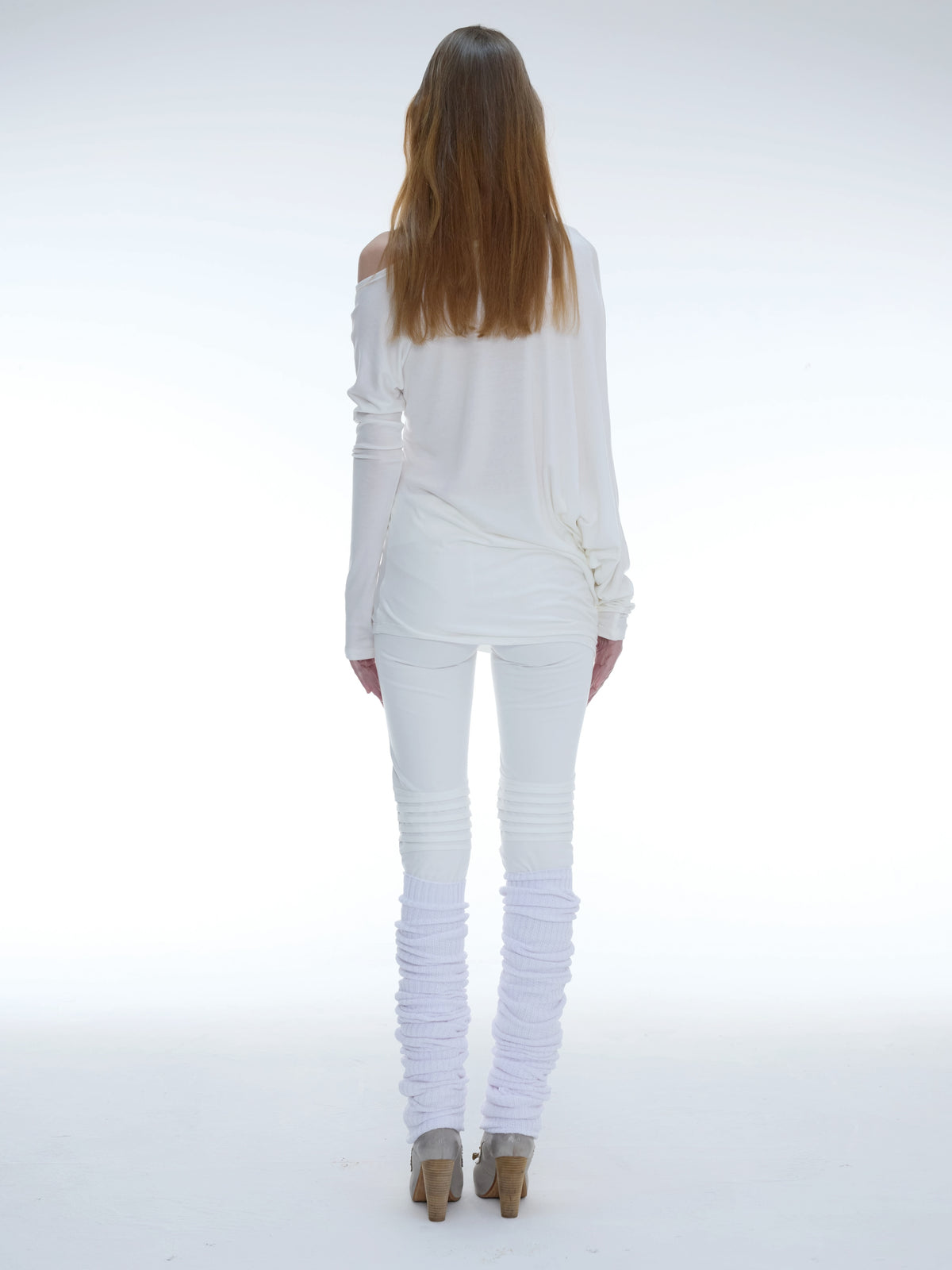 Baroque Slouch Top | White