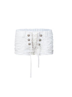 Ruched Shorts | White