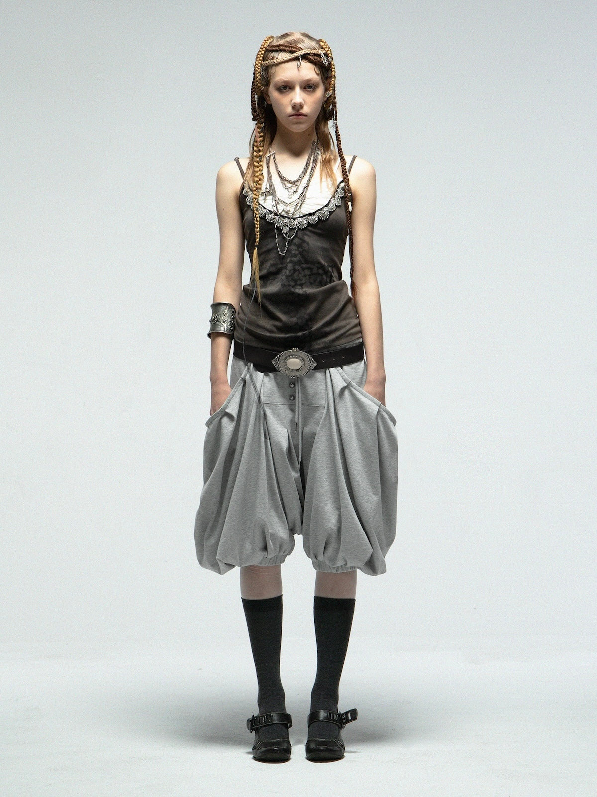 Harem Shorts | Light Grey