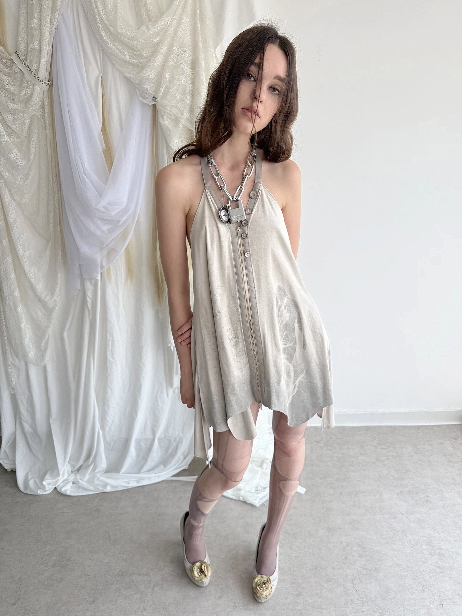 Faux Suede Tunic Dress