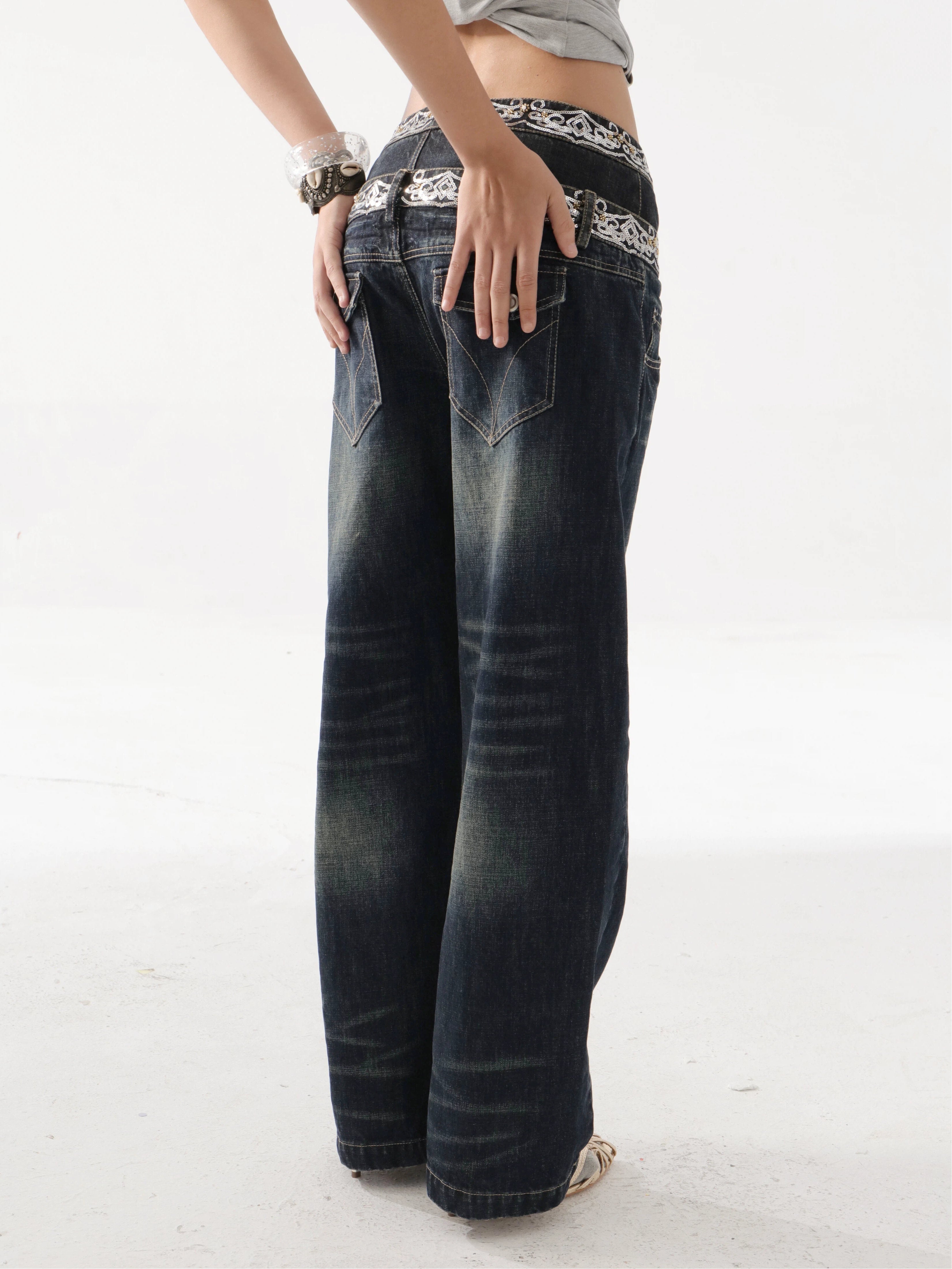 Double Waistband Jeans