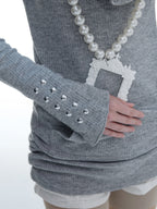 2 Ways to Wear Knit Top | Grey