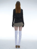 Aegis Studded Top, Long Sleeves | Grey