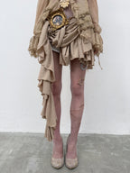 Cotton Ruffled Scarf | Sand