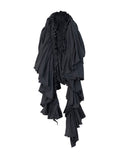 Cotton Ruffled Scarf | Dark Grey