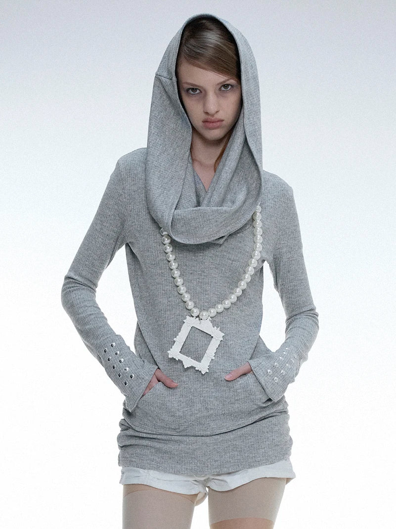 2 Ways to Wear Knit Top | Grey