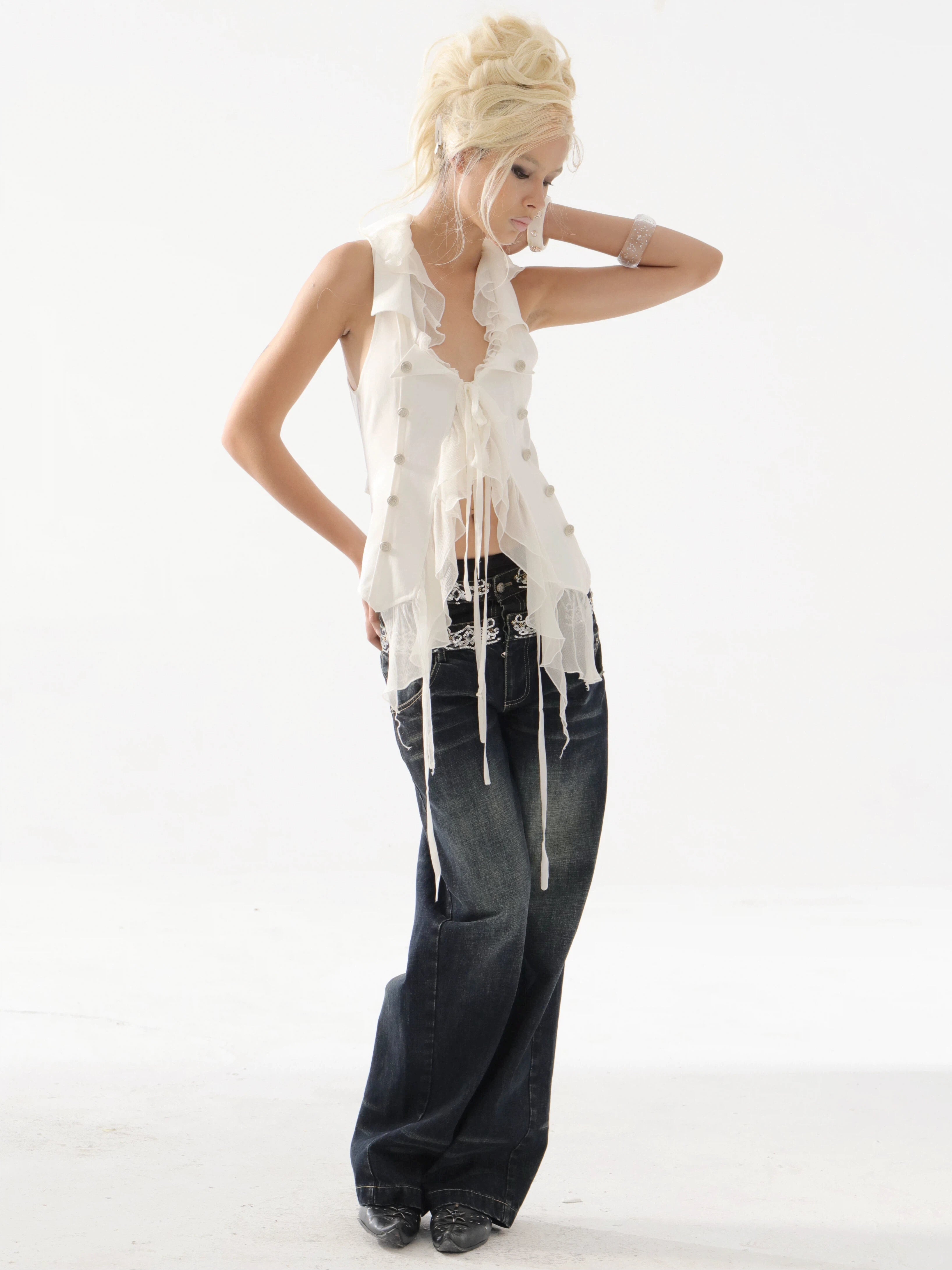 Double Waistband Jeans