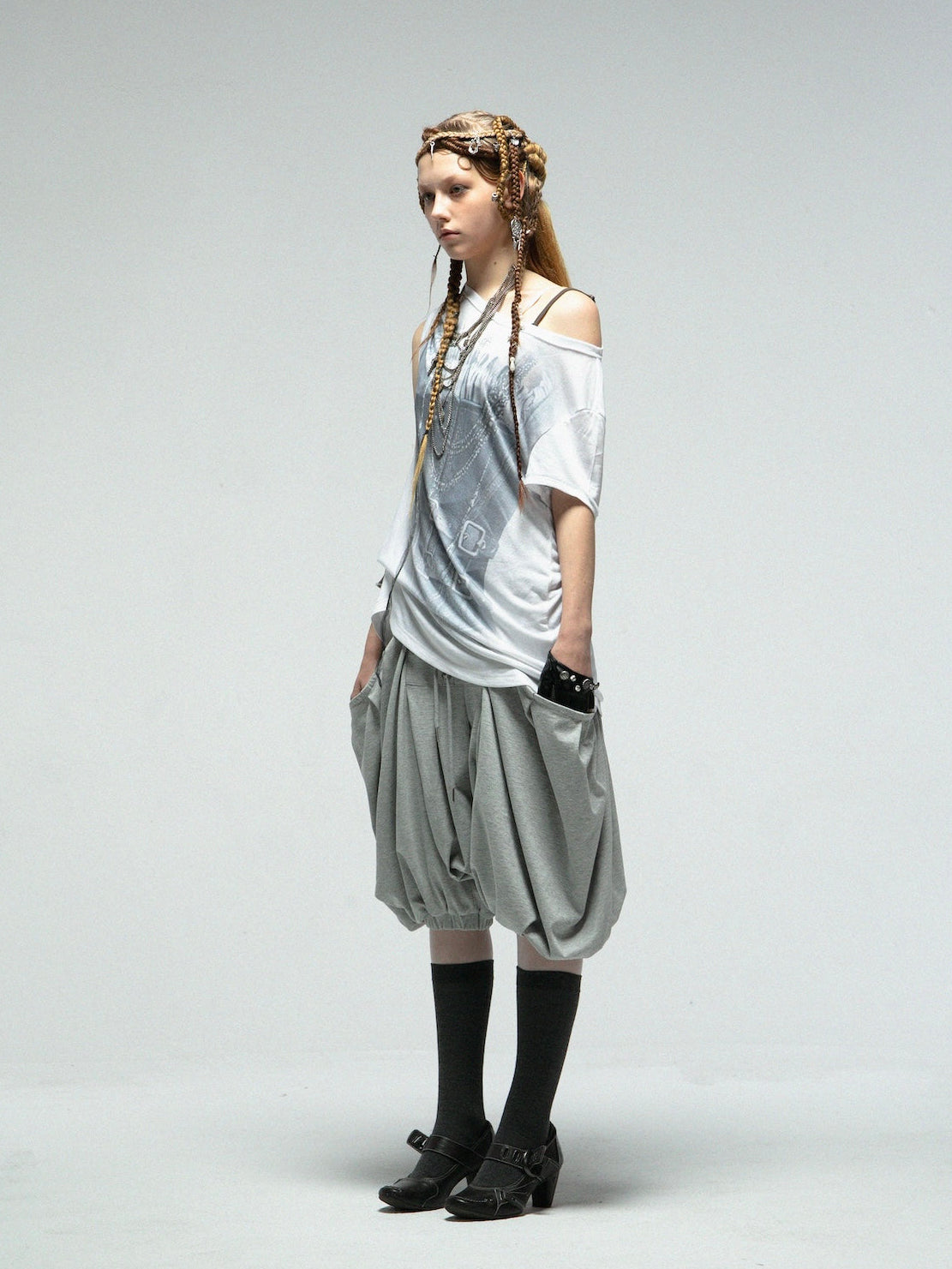 Harem Shorts | Light Grey