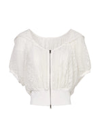 Midsummer Lace Cropped Hoodie