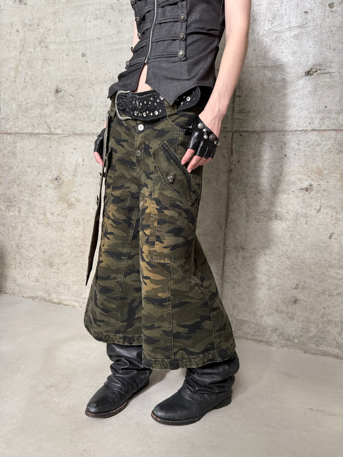 Camo Flared Jorts