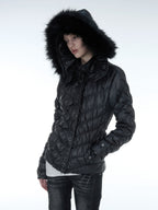 Quilted Down Jacket | Black