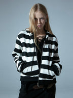 Striped Hoodie | Black & White