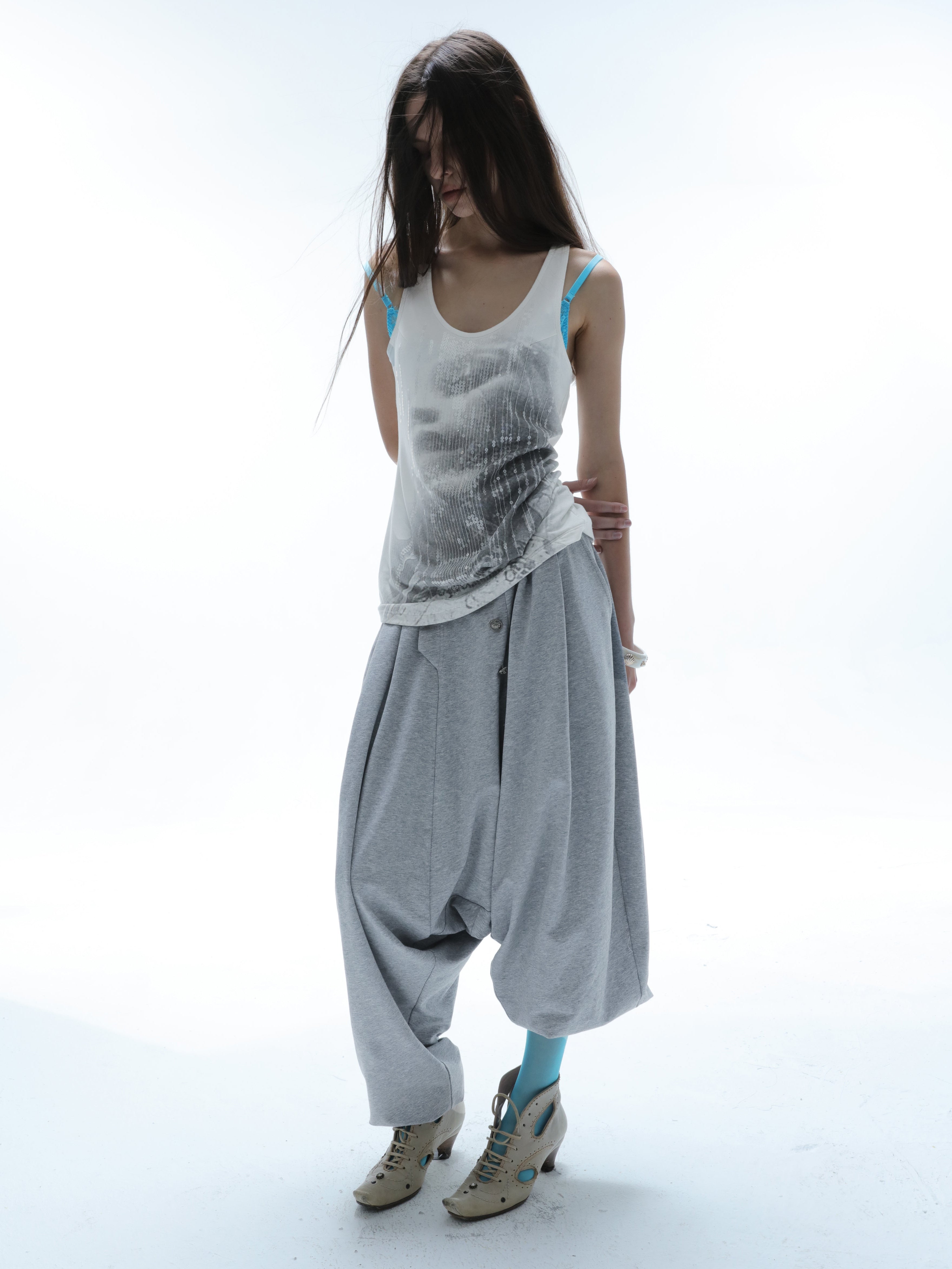 Sequins Tank Top | White