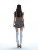 Ruffled Lace Blouse | Grey