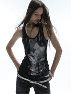 Sequins Tank Top | Black